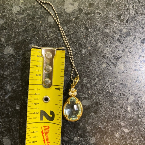 Temple St Clair Aquamarine Gold &  Diamond Pendant - Picture 11 of 15